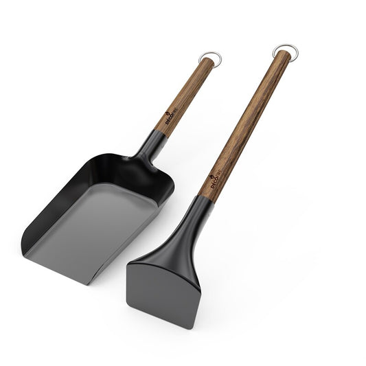 Decofire Designer Ash Pan & Rake Fireplace Fire Place Tool Set Timber Handle