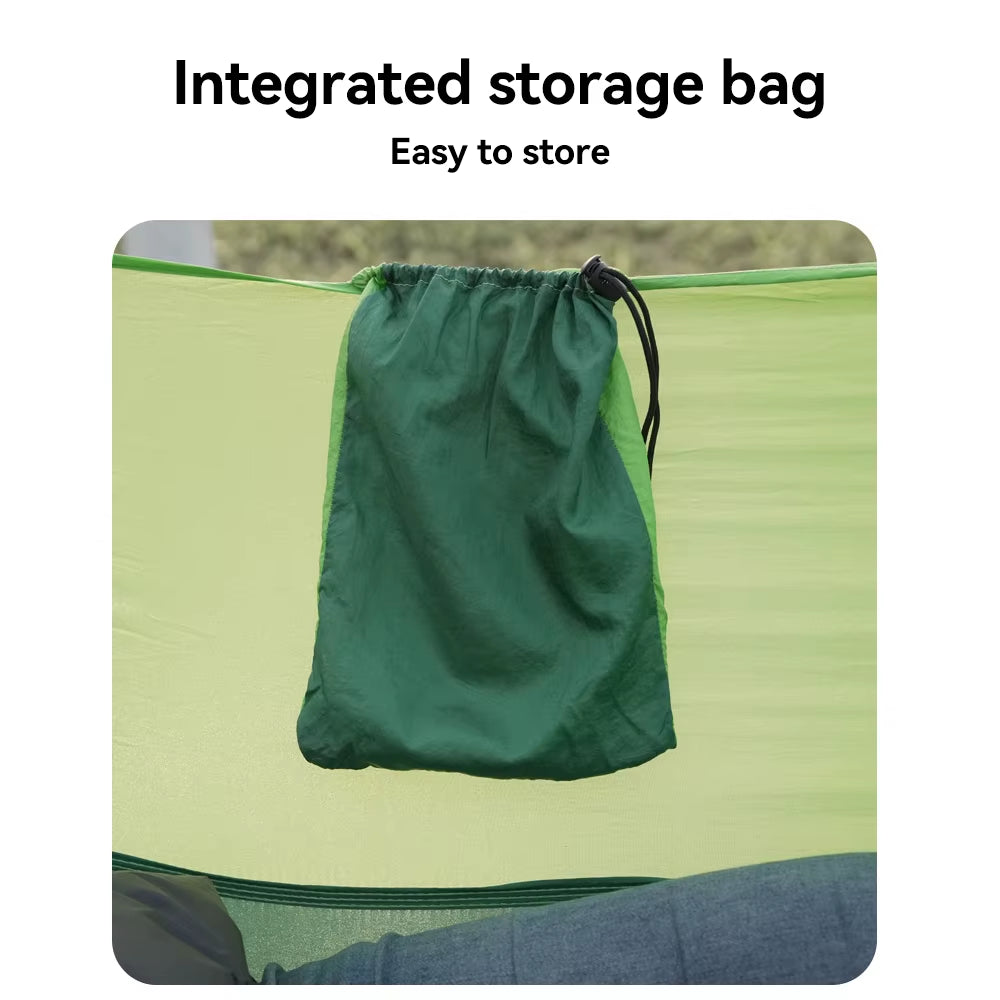New Camping Hammock Single Person Portable Outdoor with Nylon Color Matching Hammock High Strength Parachute Fabric Hanging Bed