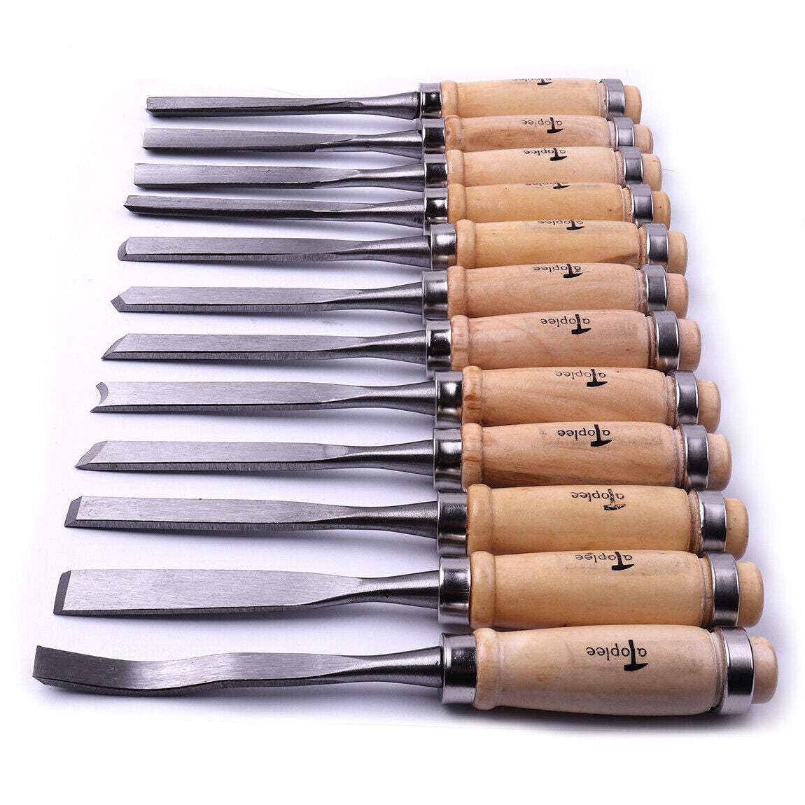 AU Professional 12 Pcs Wood Carving Gauge Chisel Woodworking Hand Tool Set
