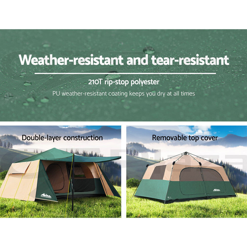 Weisshorn Instant up Camping Tent Pop up 8 Person Outdoor Hiking Tents Dome