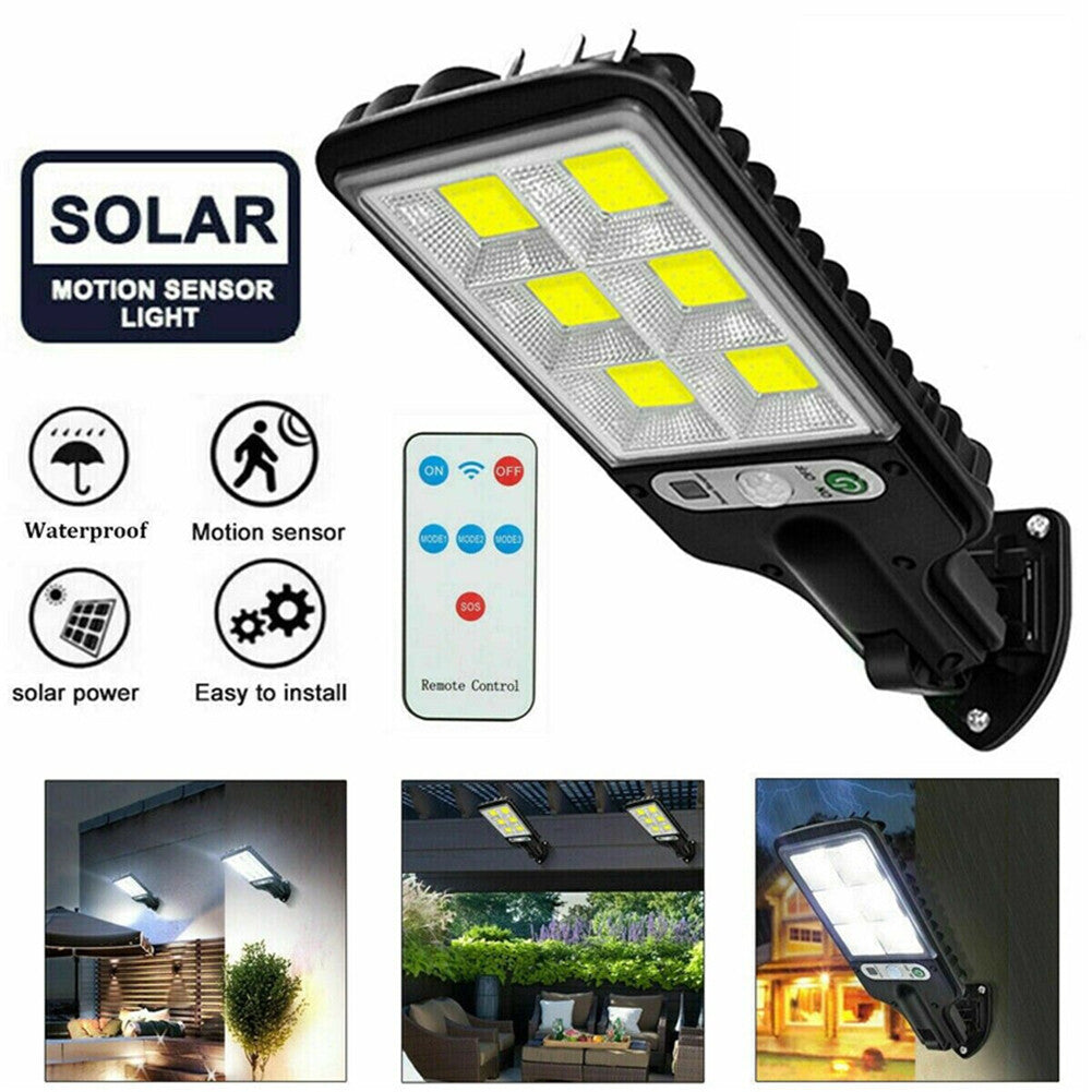9000W Solar Security Lights Outdoor LED PIR Motion Sensor Flood Garden Light