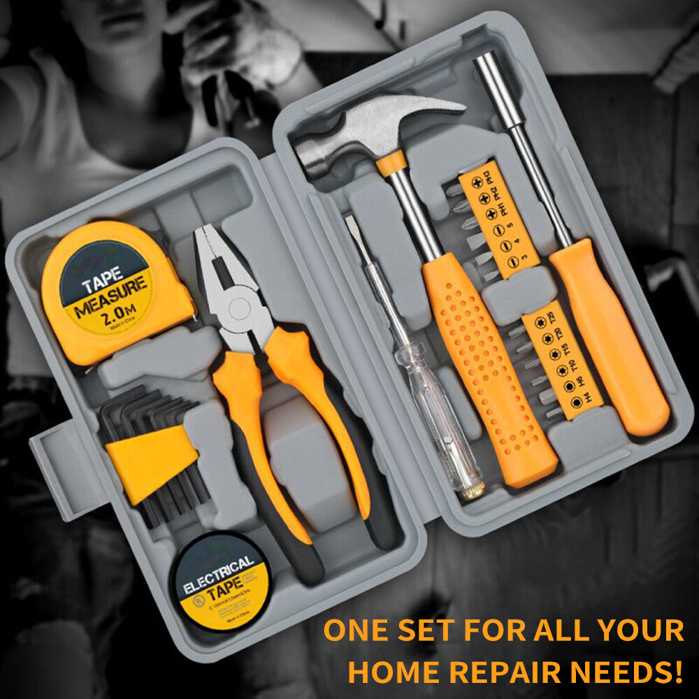 24 PCS Household DIY Tool Kit for Women, Tool Box Set of Starter Basic S8W2