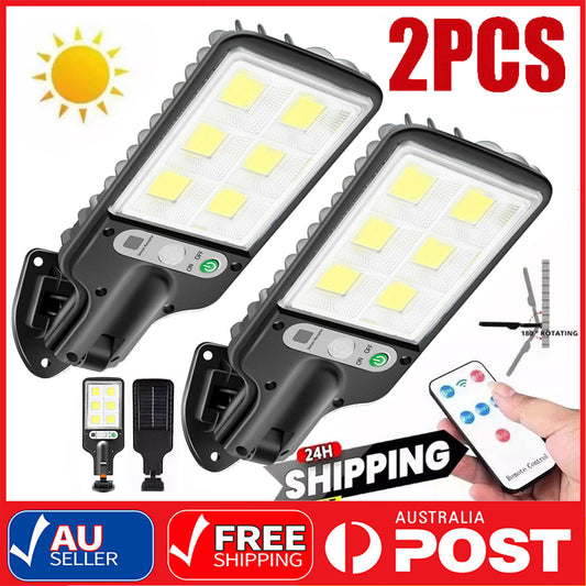 9000W Solar Security Lights Outdoor LED PIR Motion Sensor Flood Garden Light