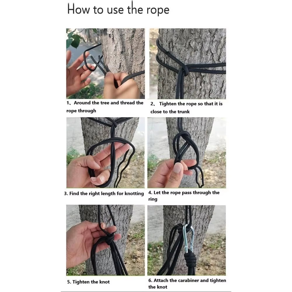New Camping Hammock Single Person Portable Outdoor with Nylon Color Matching Hammock High Strength Parachute Fabric Hanging Bed